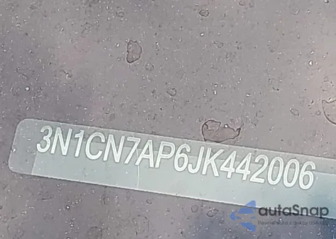 2018 Nissan Versa 1.6 Sv from USA, damaged, VIN 3N1CN7AP6JK442006